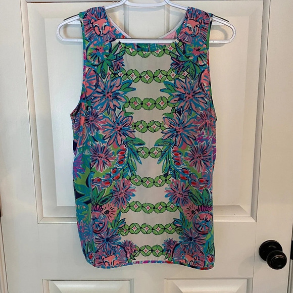 Lilly Pulitzer Crossed Lions Engineered Iona Floral Sleeveless top 33648 - Picture 4 of 12